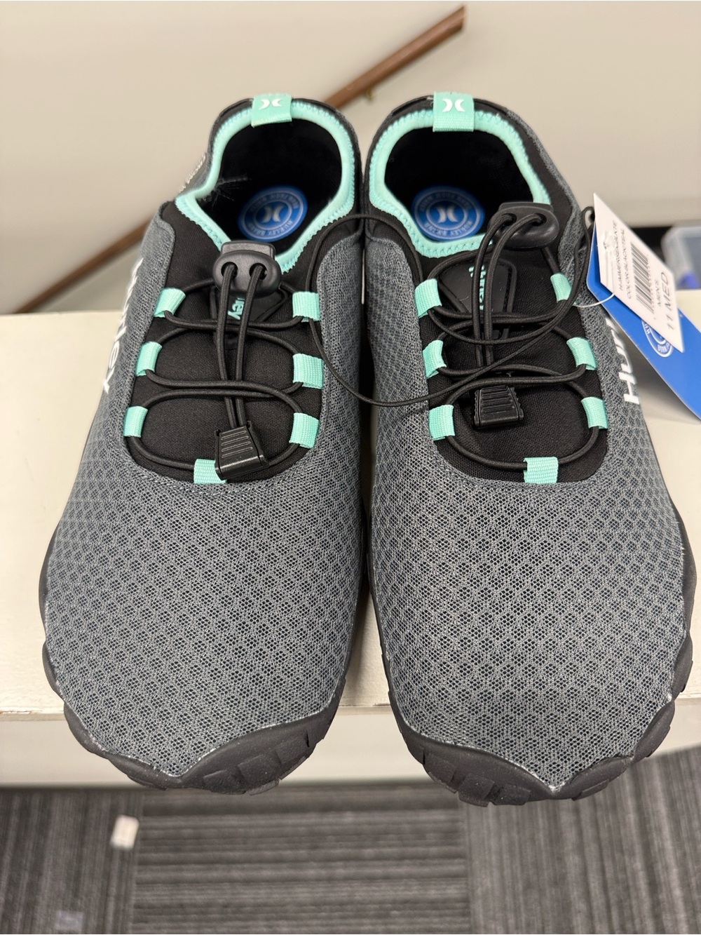 Hurley Black and Mint Men’s Boat Shoes